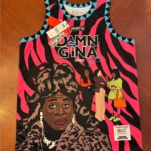 HGC MENS SIZE LARGE Martin Damn Gina 1992 Graphic Jersey - Black and Pink